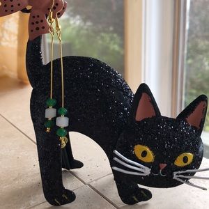 Star Crafts Emerald and Jade Earrings